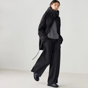 Uniqlo x Clare Wright Keller Black Wide-Leg Women's Trousers | xxl